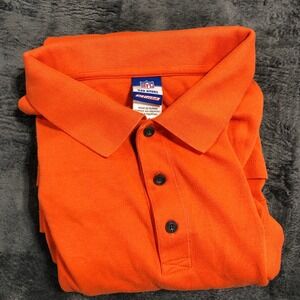 Mens Reebok NFL Cincinnati Bengals Polo Shirt Orange Striped 3XL 1014H